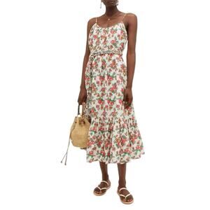 Rhode Lea Dress Womens S Floral Midi Full Skirt Girly Wedding Shower NEW